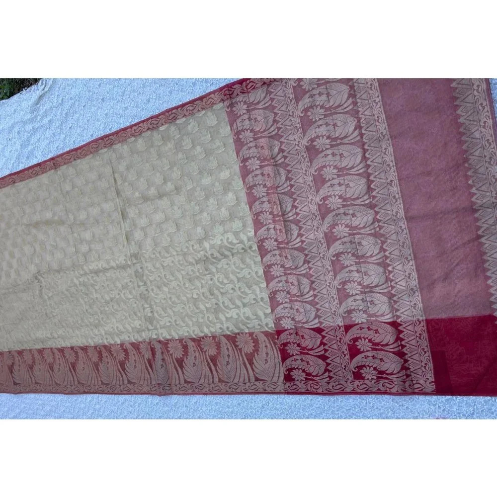 3.111 Yard Indian Vintage Traditional Bridal Dress Sari Fabric 56x45